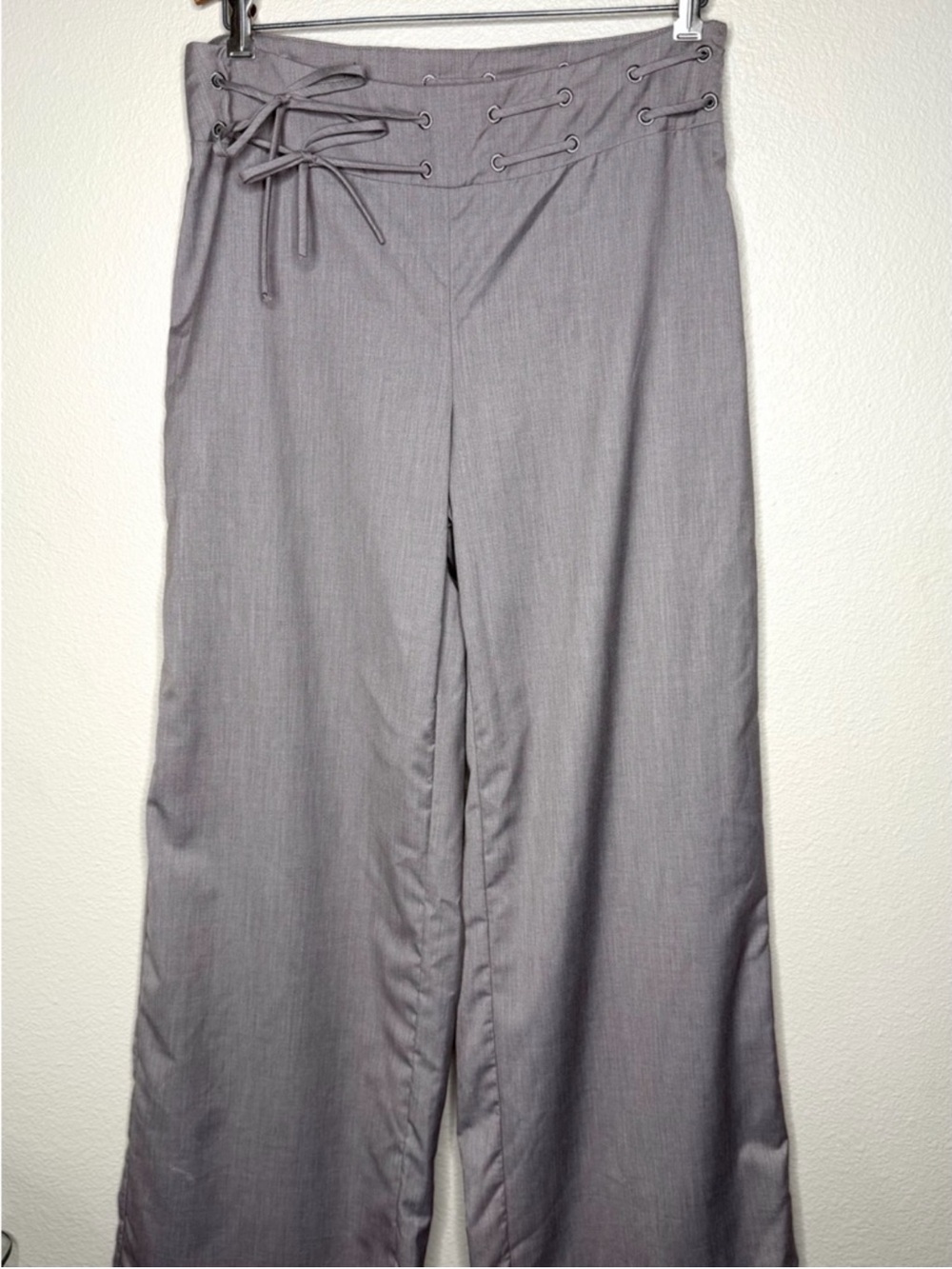 NWT Princess Polly Just Have Fun Wide Leg Pant Grey Effortless Baggy Minimalist - Picture 4 of 9